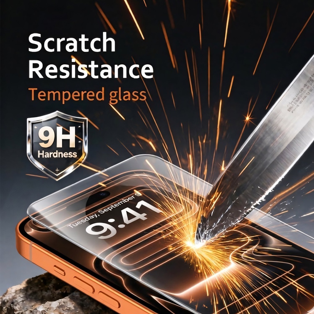 Krasbestendig tempered glass
